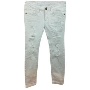 MACHINE POUR NEUF MODE COTTON BLEND WHITE JEANS 5